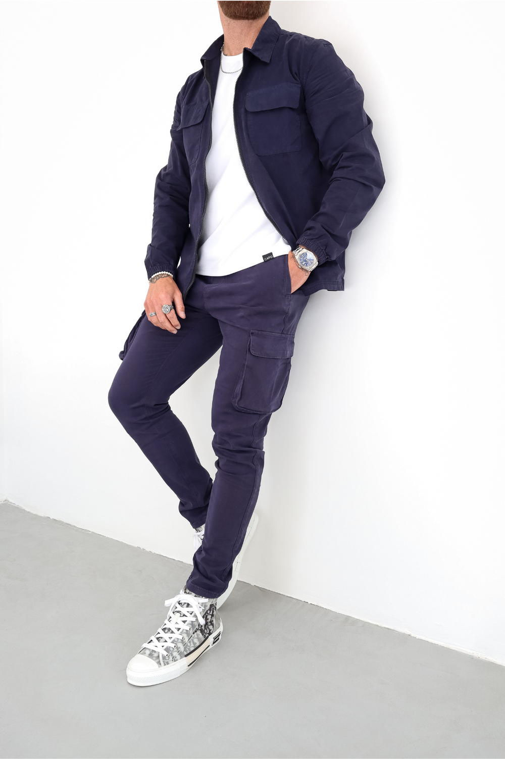 Capo DYED Cotton Cargo Pant - Navy