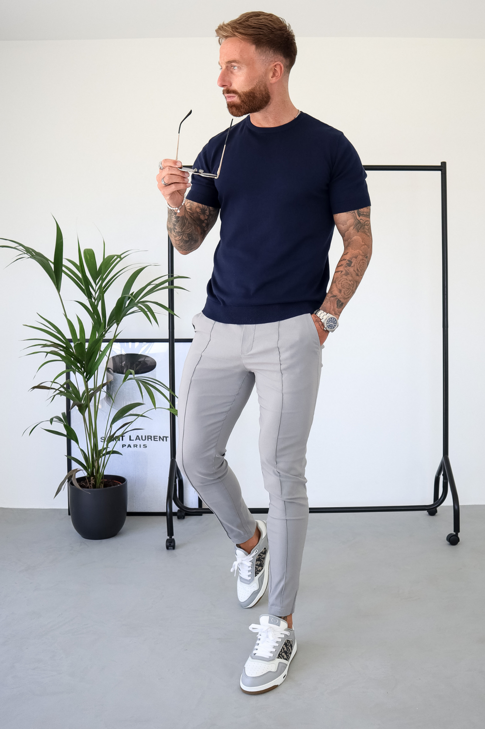 Capo Egyptian Cotton T-Shirt - Navy