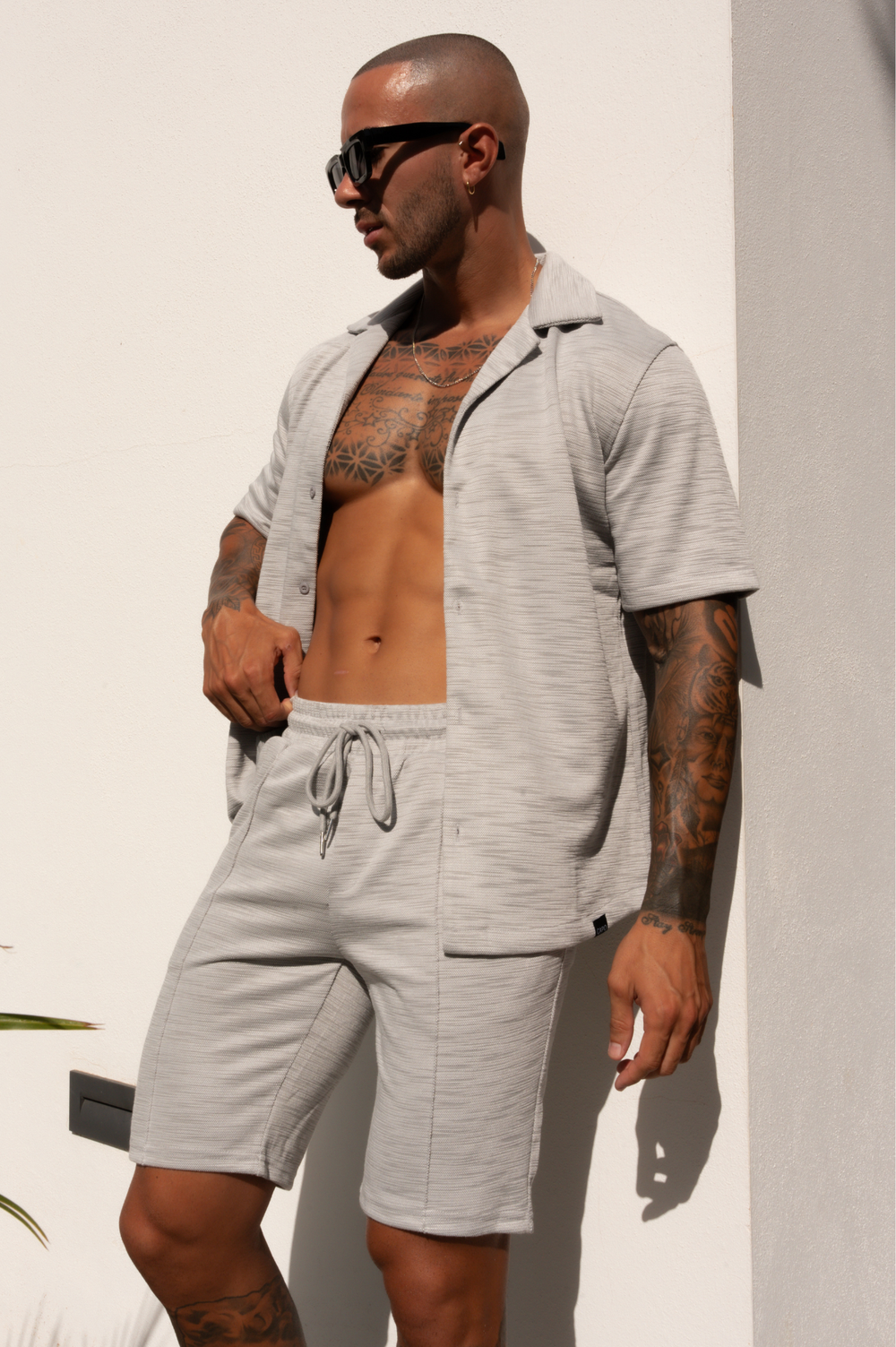 Capo INTERLOCK SLUB Revere SS Shirt - Grey