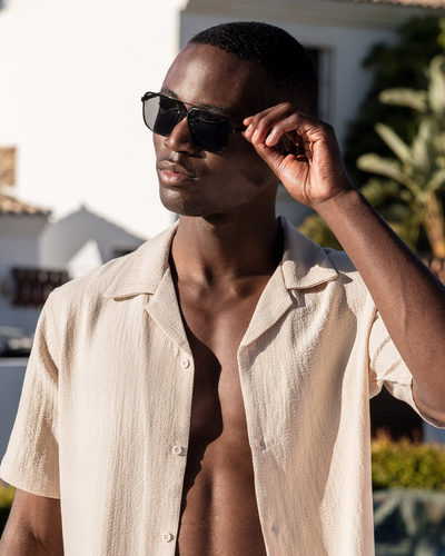 Capo Double Bridge Sunglasses - Black