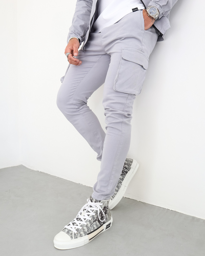 Capo DYED Cotton Cargo Pant - Light Grey