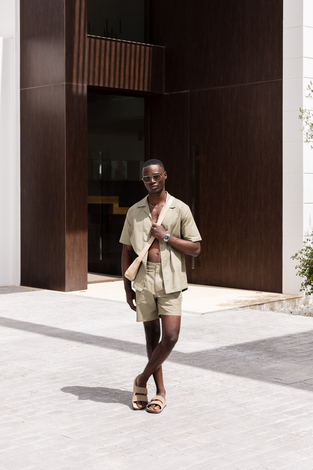 Capo LINEN SS Revere Shirt - Olive