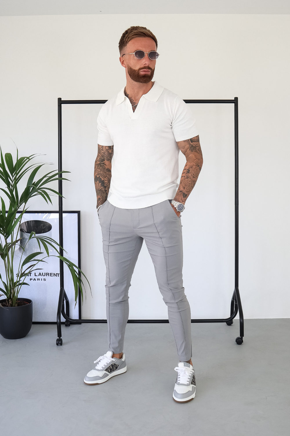 Capo Egyptian Cotton Cuban Collar Polo Shirt - Cream