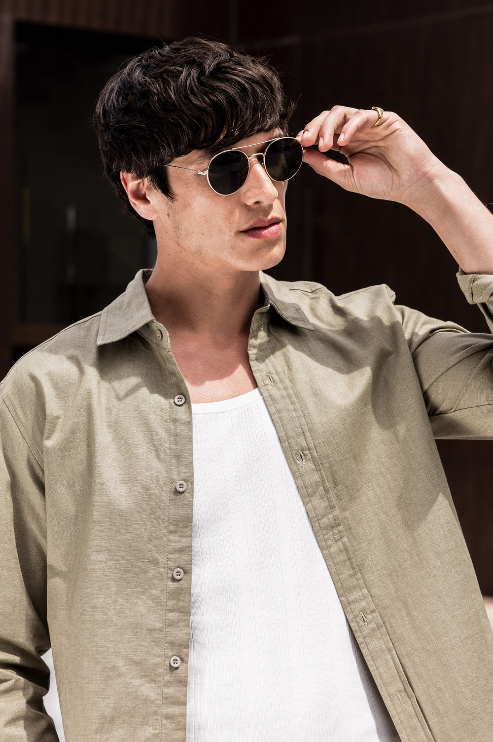 Capo LINEN LS Shirt - Olive