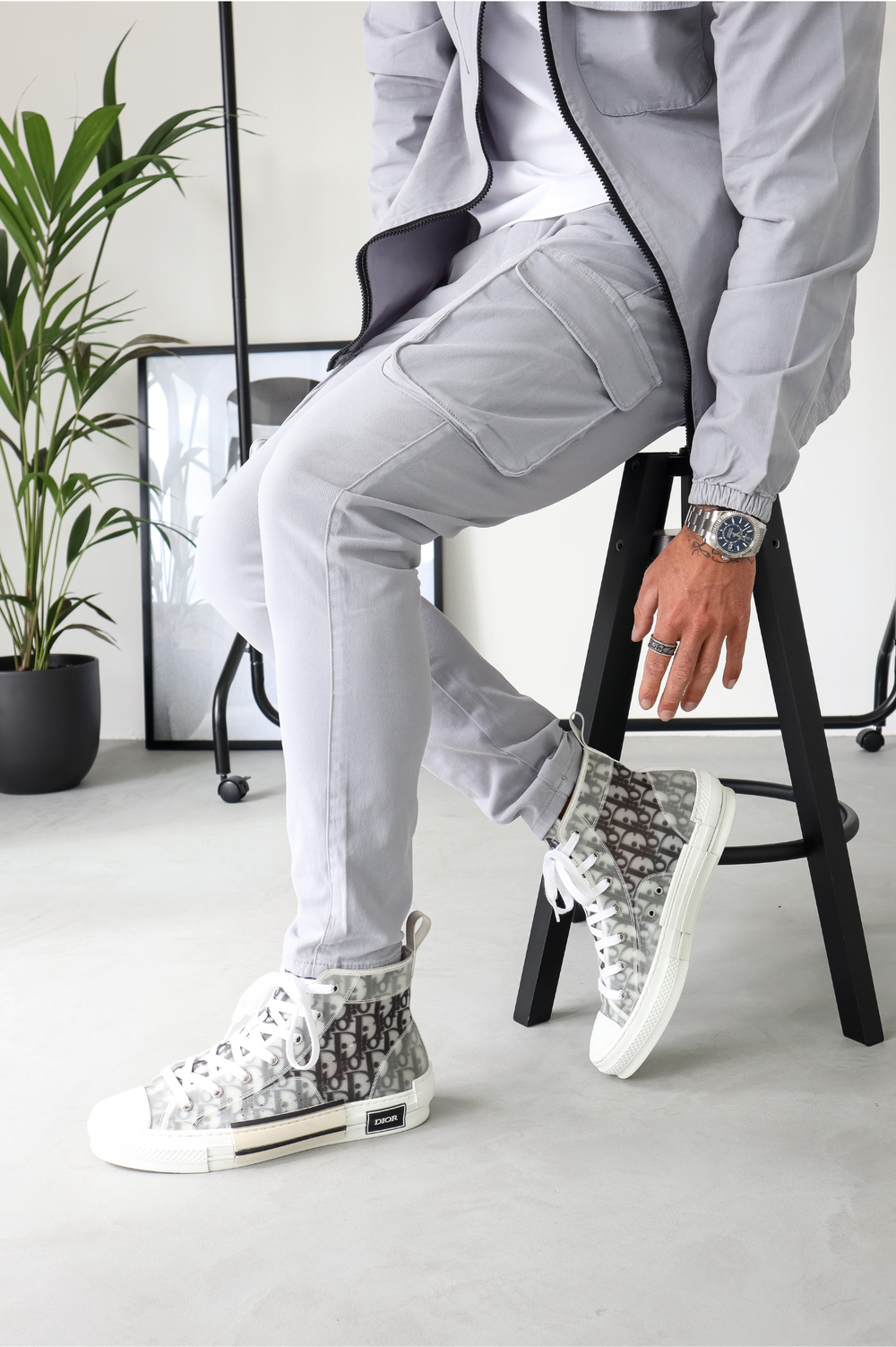 Capo DYED Cotton Cargo Pant - Light Grey