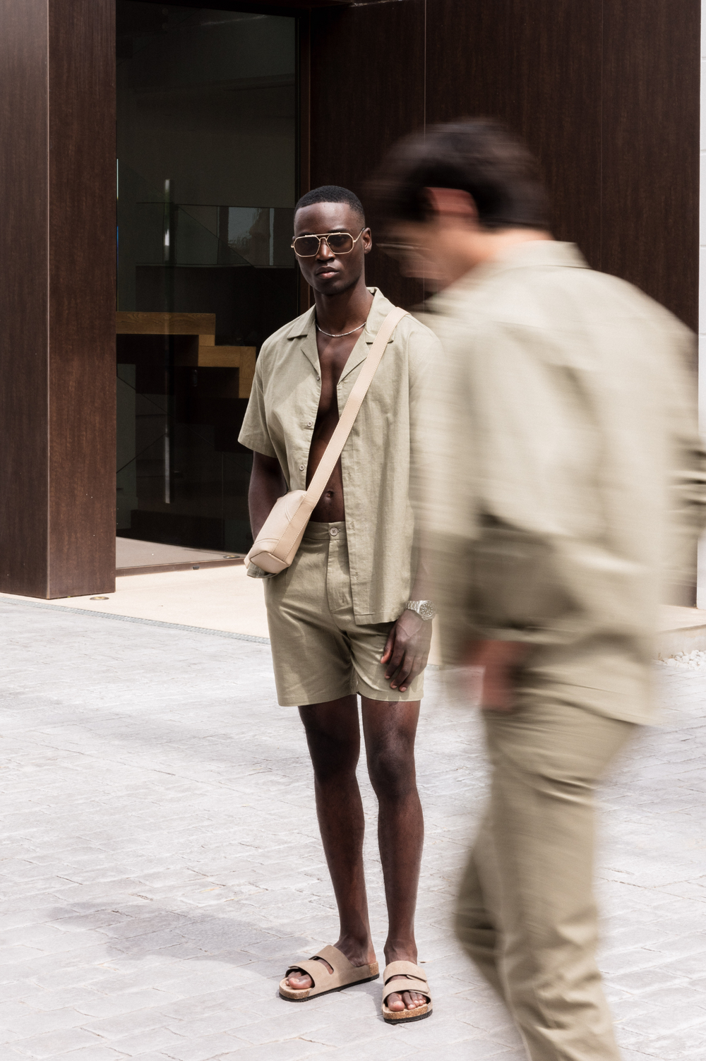 Capo LINEN SS Revere Shirt - Olive
