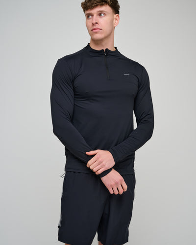 Capo Active Performance 1/4 Zip Top - Black