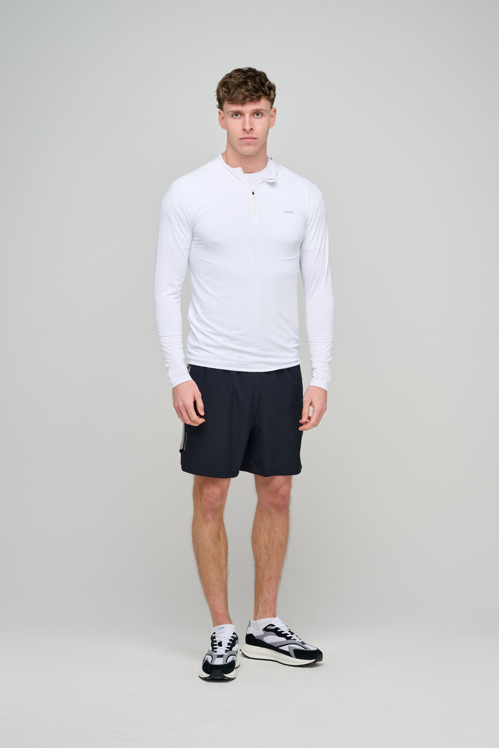 Capo Active Performance 1/4 Zip Top - White