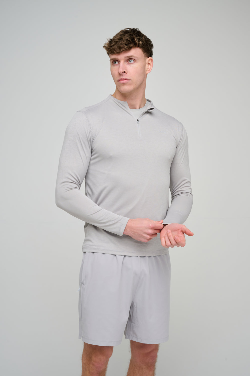Capo Active Core 1/4 Zip Top - Light Grey
