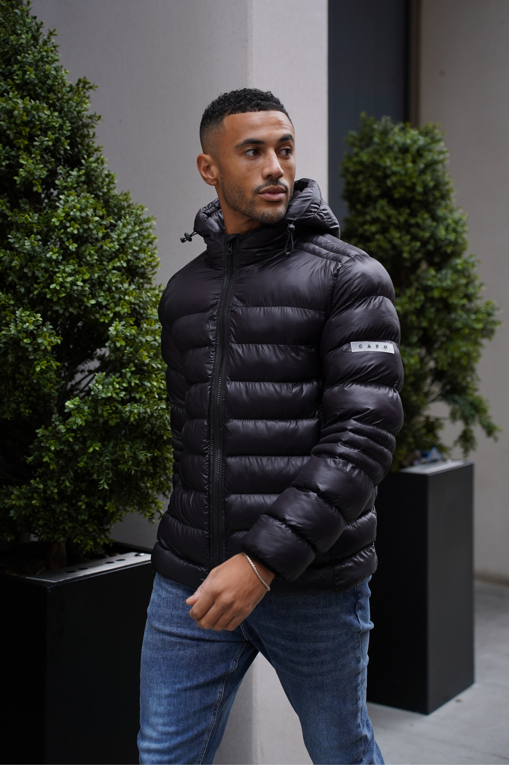 Capo PANEL Coat Jacket - Black