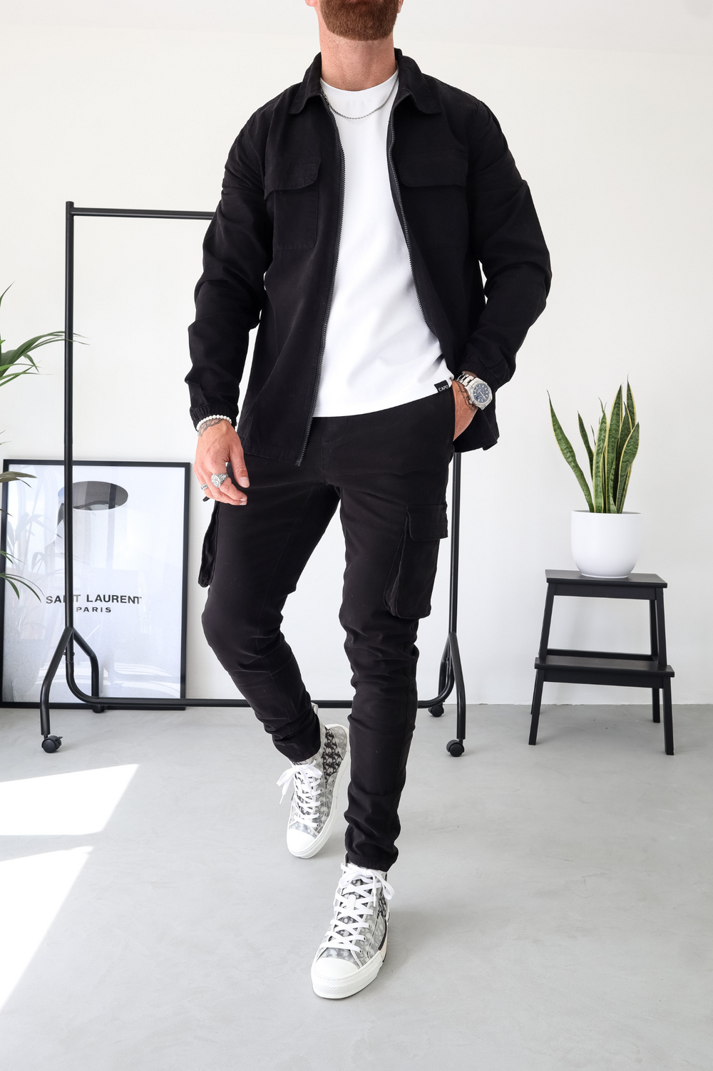 Capo DYED Cotton Cargo Pant - Black