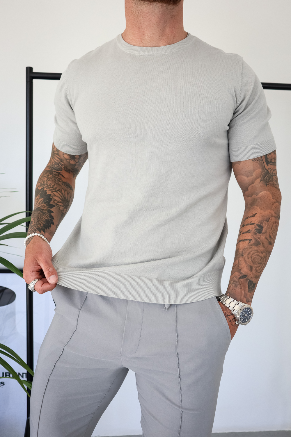 Capo Egyptian Cotton T-Shirt - Stone