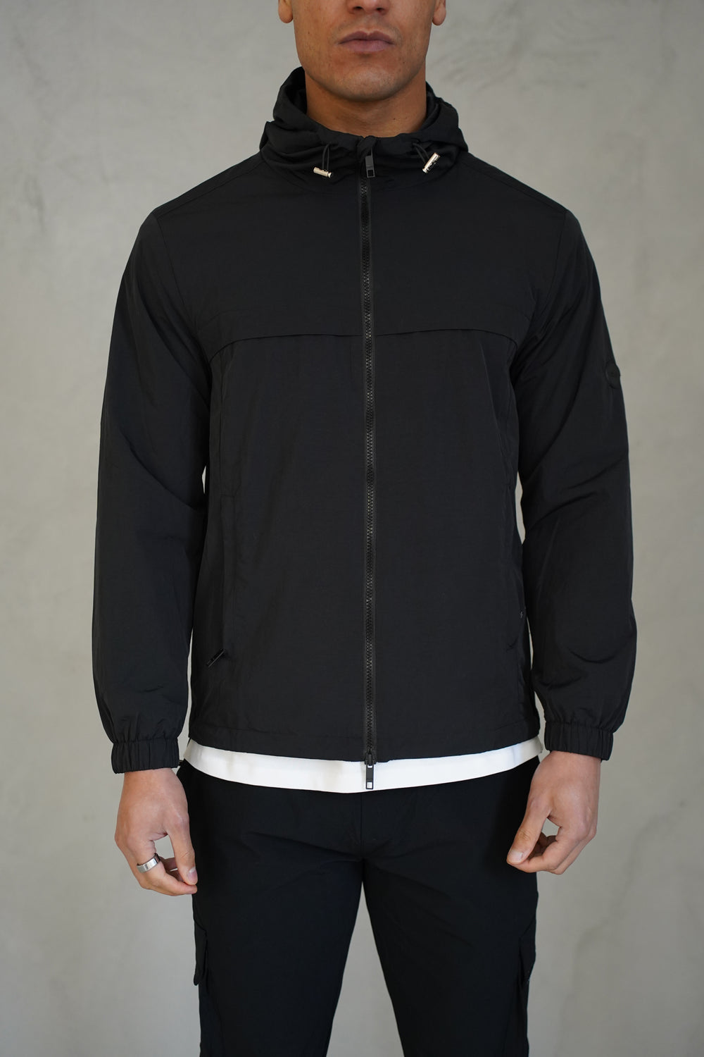 Capo Crinkle Lightweight Jacket - Black