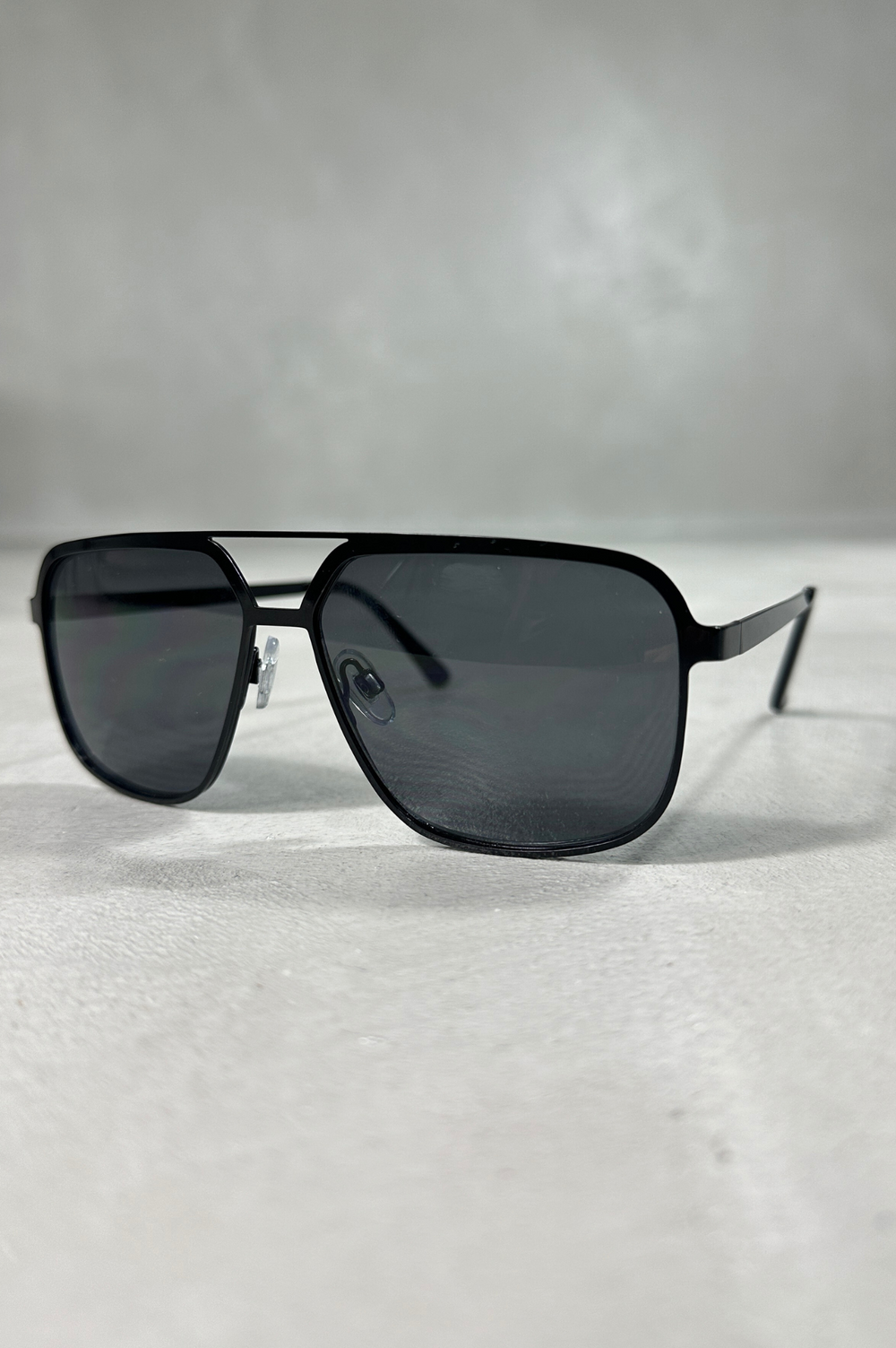 Capo Double Bridge Sunglasses - Black