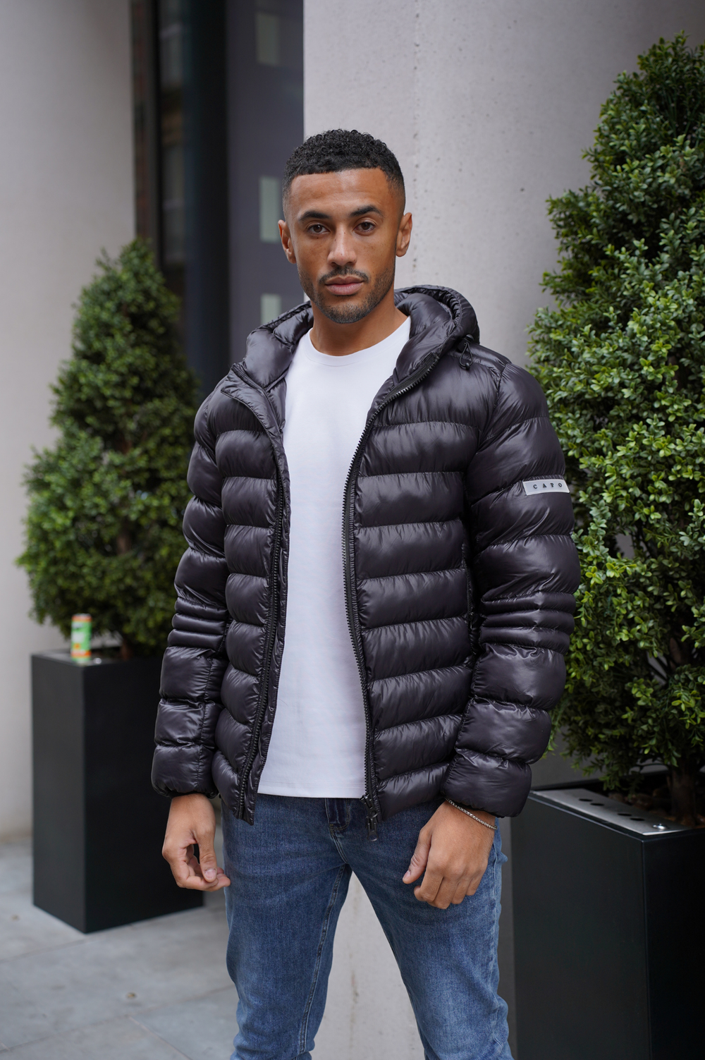 Capo PANEL Coat Jacket - Black