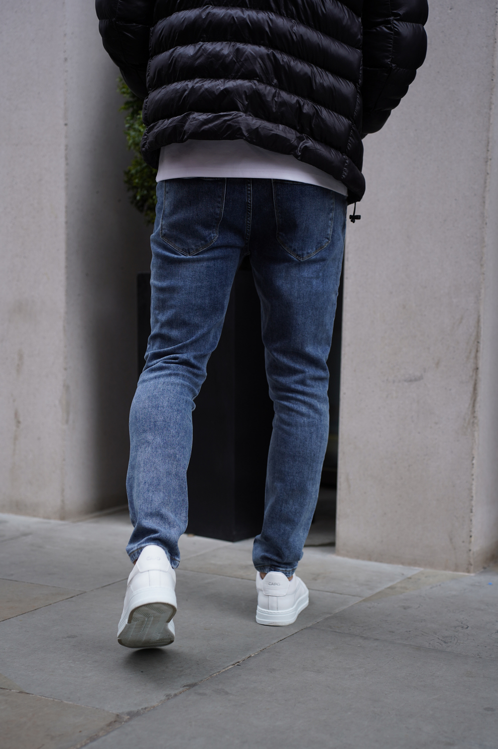 Capo Slim Fit Denim Jeans -Mid Blue