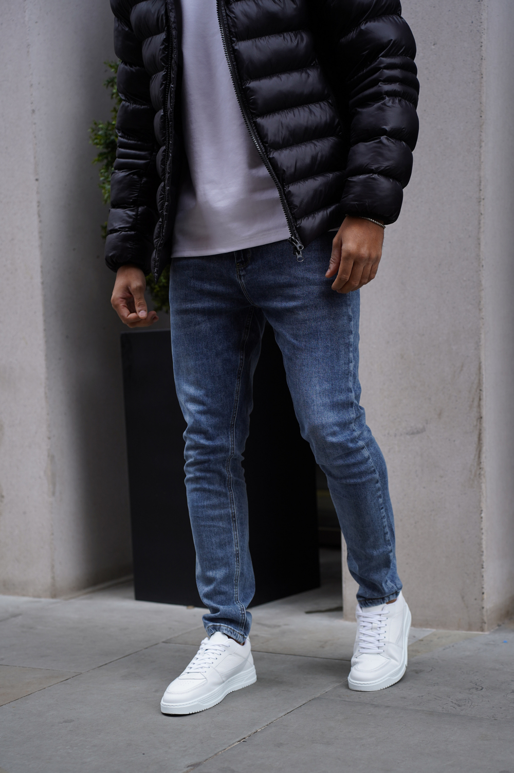 Capo Slim Fit Denim Jeans -Mid Blue