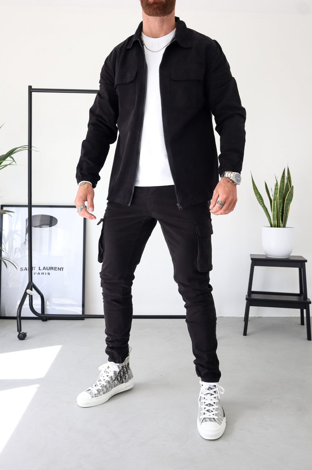 Capo DYED Cotton Cargo Pant - Black