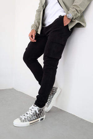 Capo DYED Cotton Cargo Pant - Black