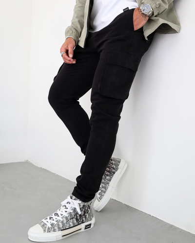 Capo DYED Cotton Cargo Pant - Black