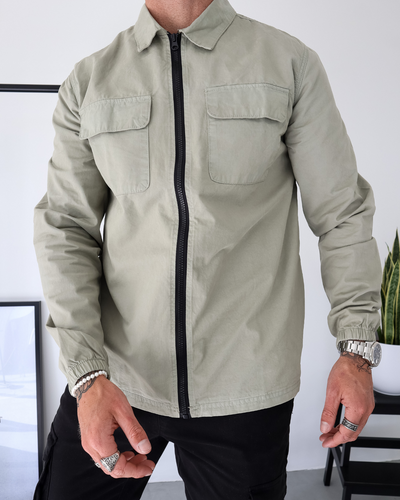 Capo DYED Cotton Cargo Jacket - Olive