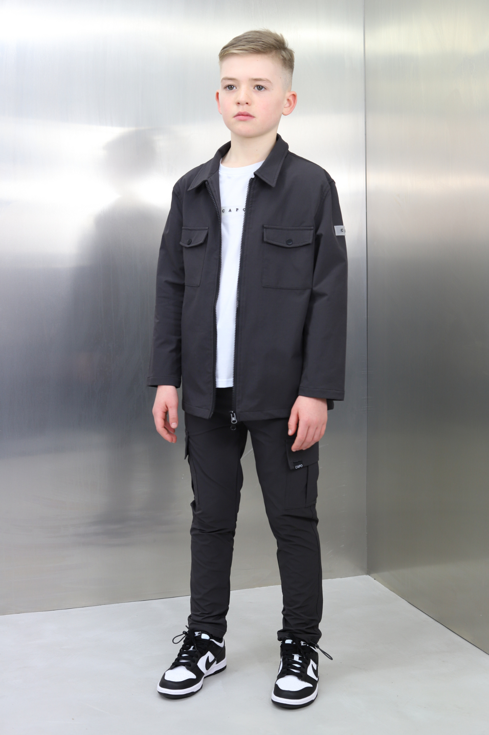 Capo KIDS - BUTTON Jacke - Anthrazit