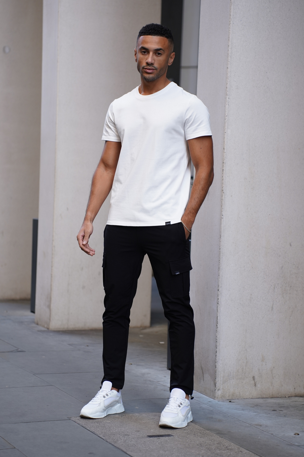 Capo UTILITY Cargohose mit Knebelverschluss V2 - Schwarz