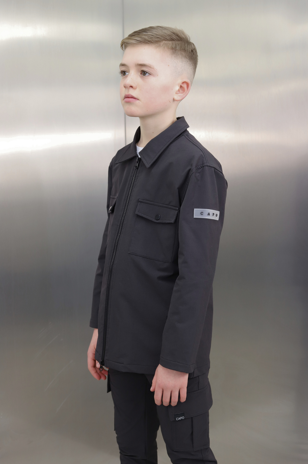 Capo KIDS - BUTTON Jacke - Anthrazit