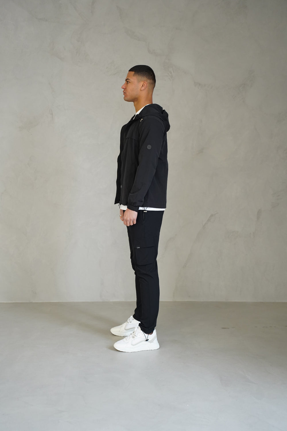 Capo Crinkle Lightweight Jacket - Black