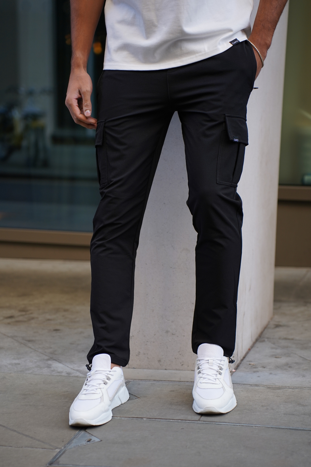 Capo UTILITY Cargohose mit Knebelverschluss V2 - Schwarz