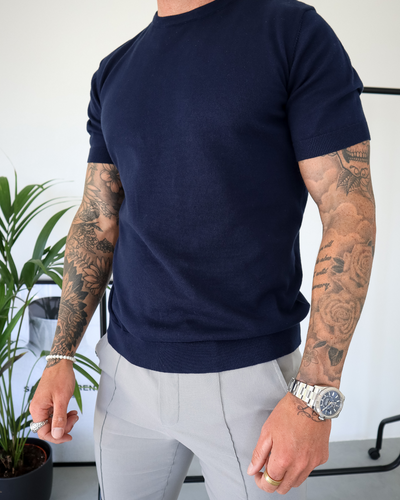 Capo Egyptian Cotton T-Shirt - Navy