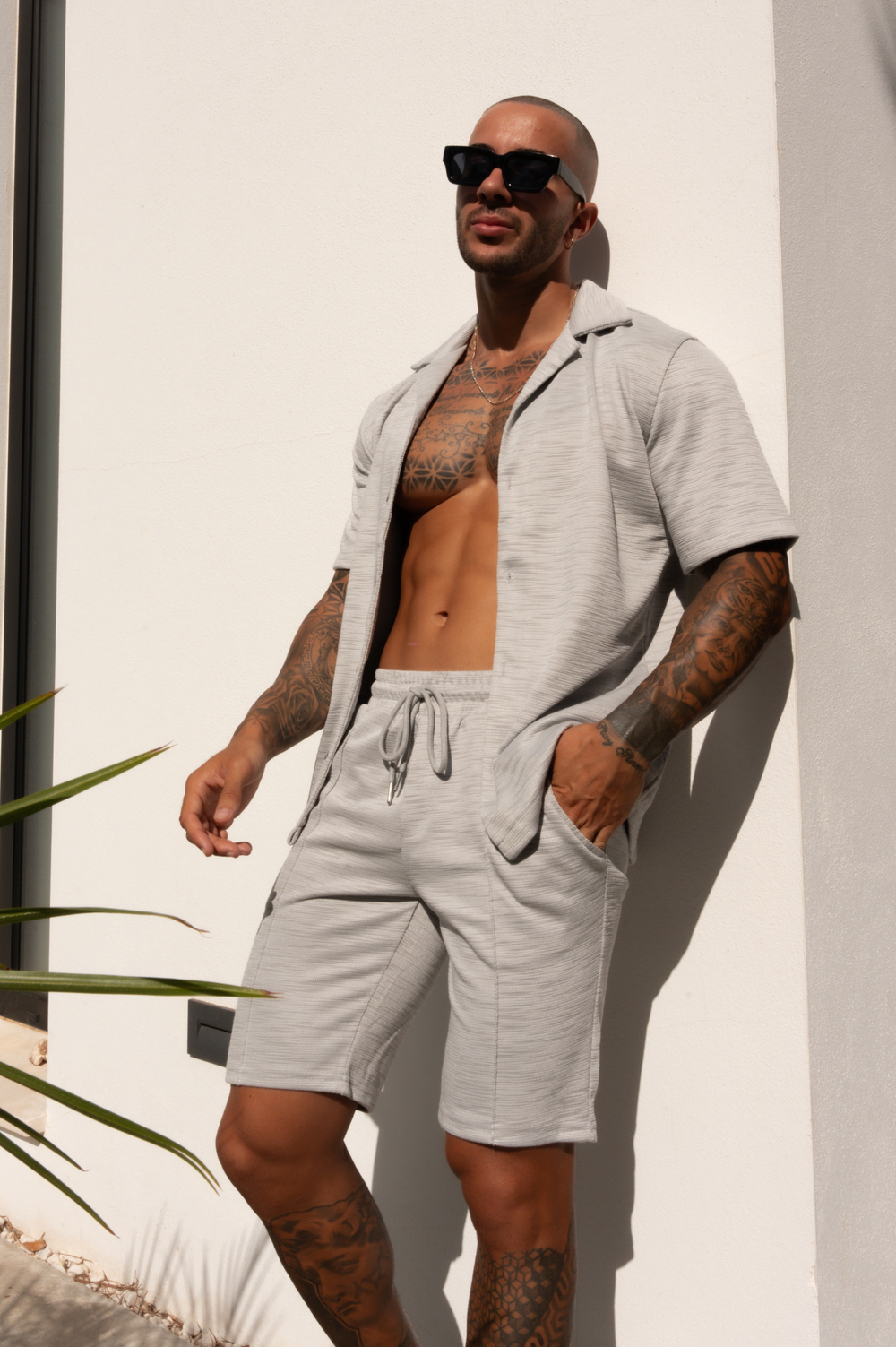 Capo INTERLOCK SLUB Revere SS Shirt - Grey