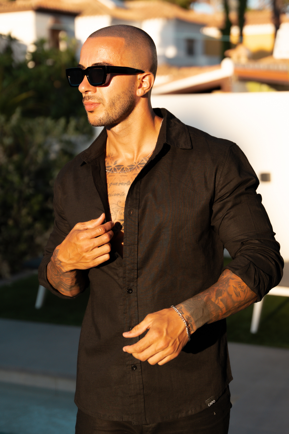 Capo LINEN LS Shirt - Black