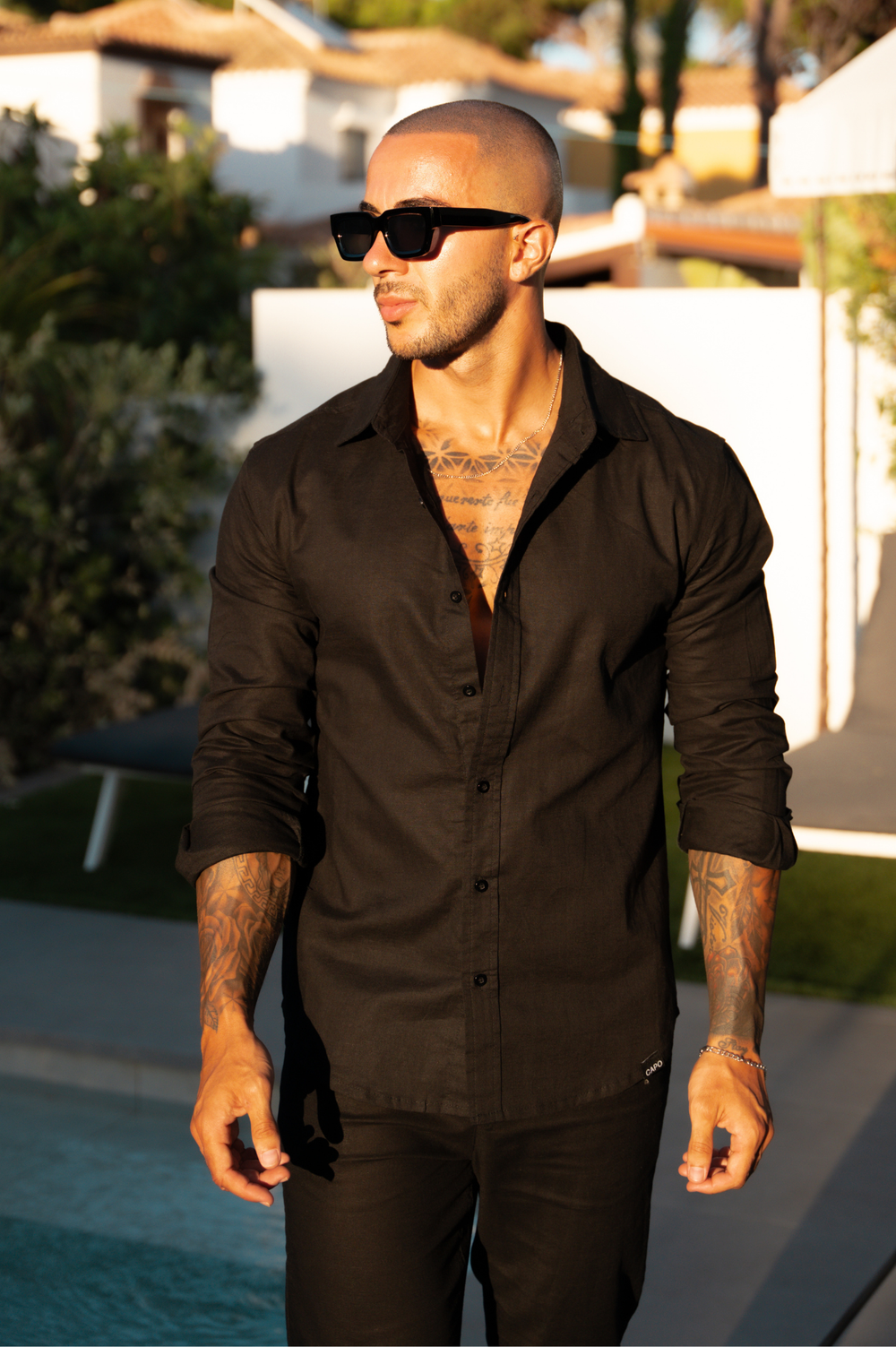 Capo LINEN LS Shirt - Black