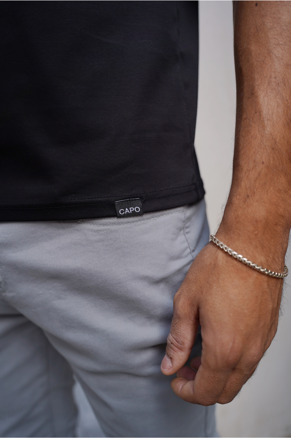 Capo MERCERISED T-Shirt - Black