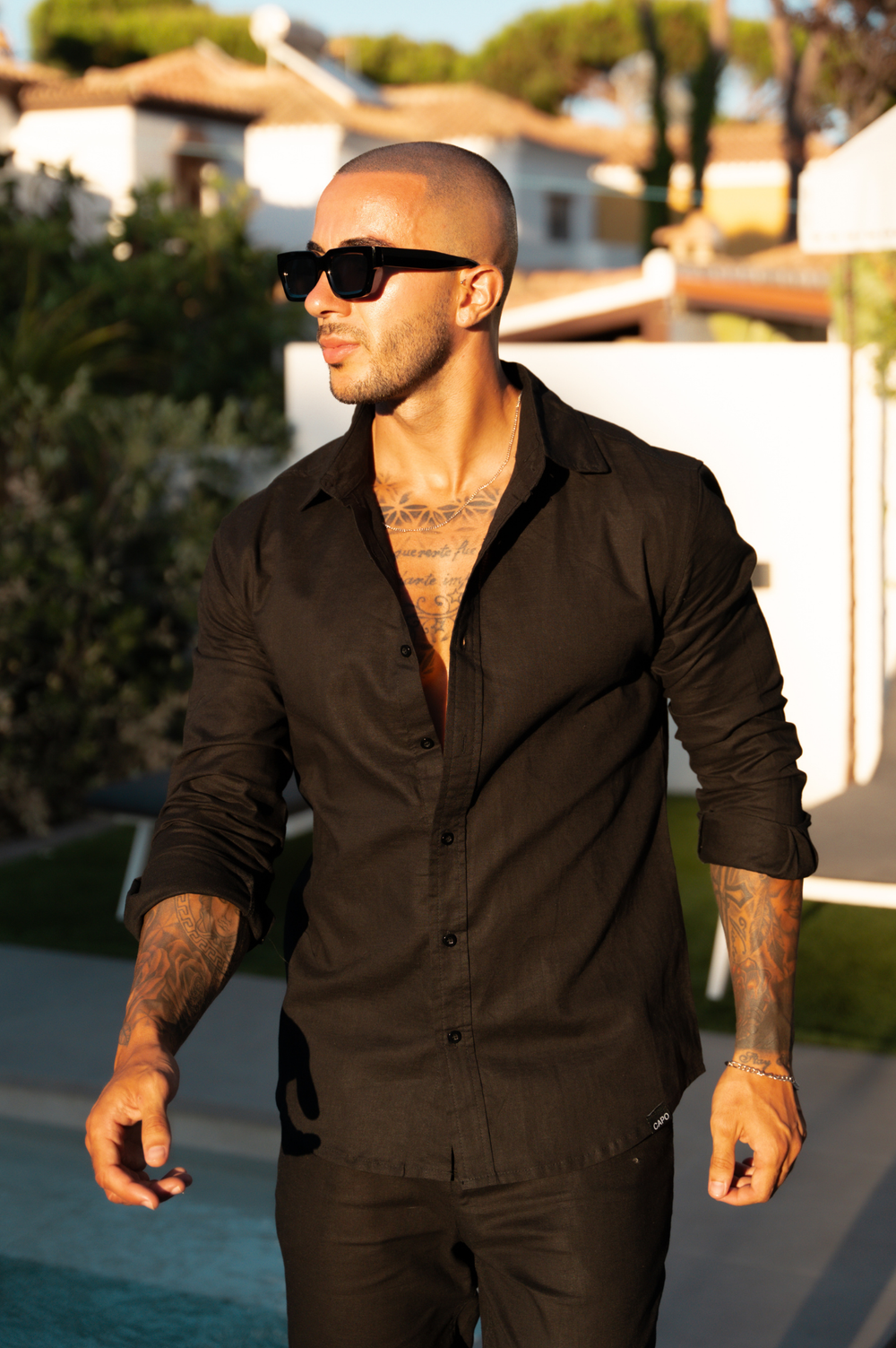 Capo LINEN LS Shirt - Black