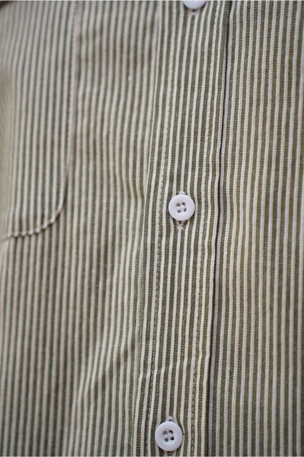 Capo LINEN LINED OVERSHIRT - Olive/White