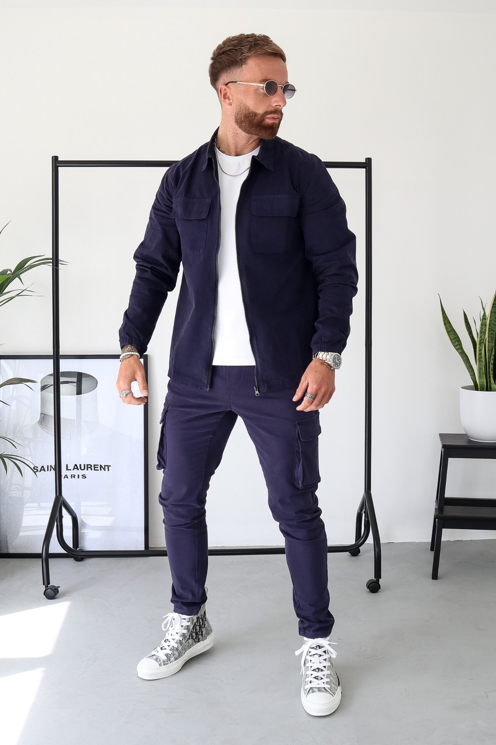Capo DYED Cotton Cargo Pant - Navy