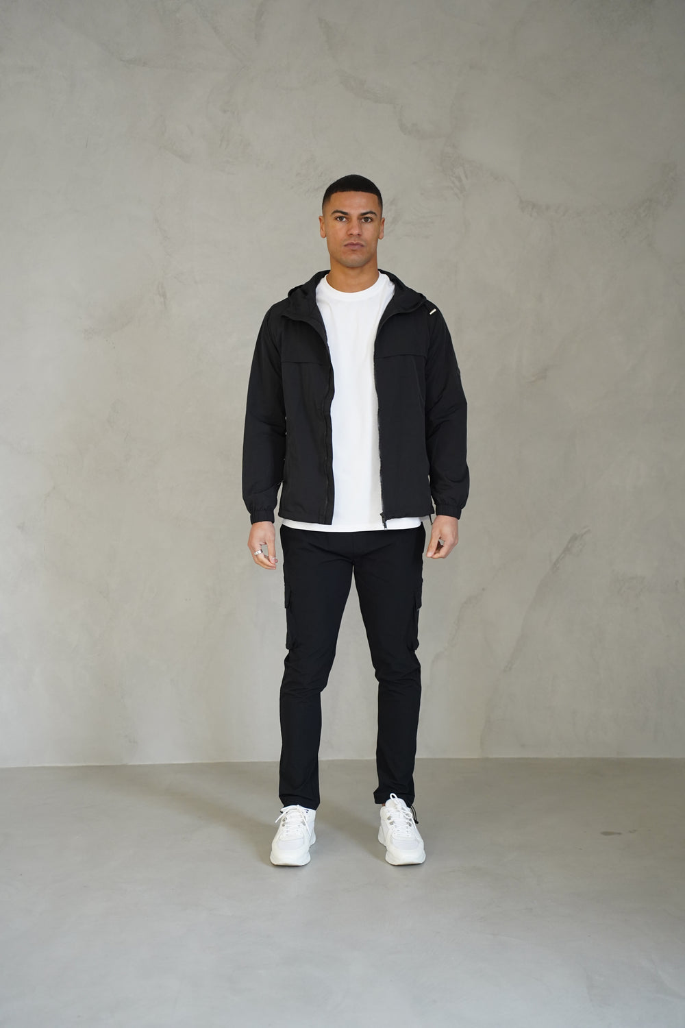 Capo Crinkle Lightweight Jacket - Black