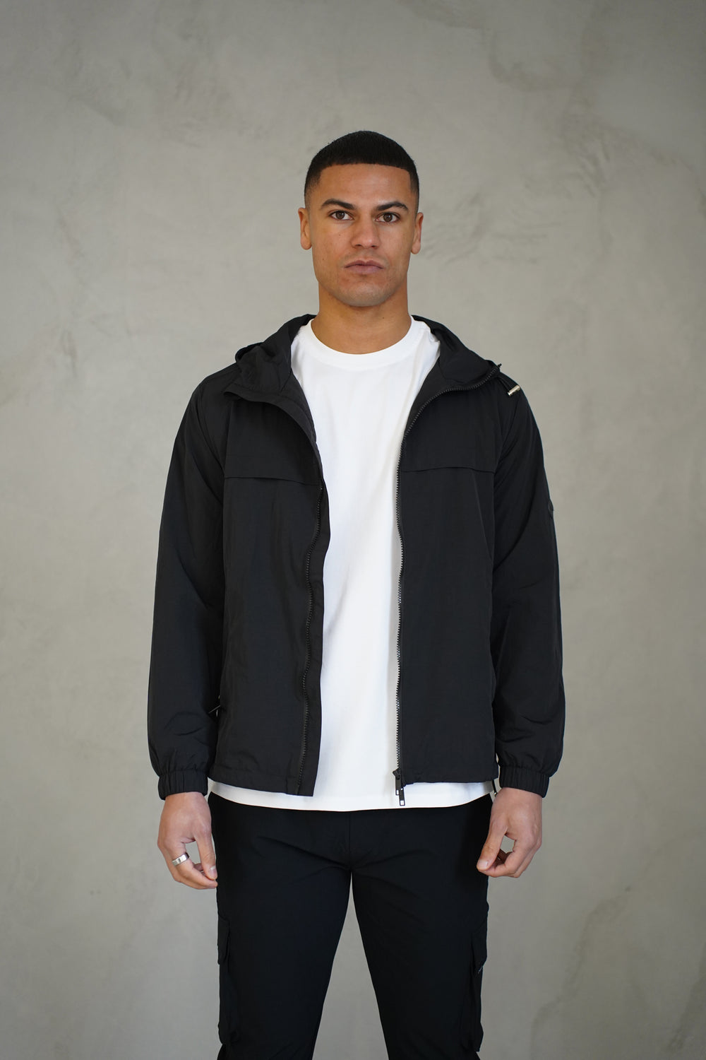 Capo Crinkle Lightweight Jacket - Black