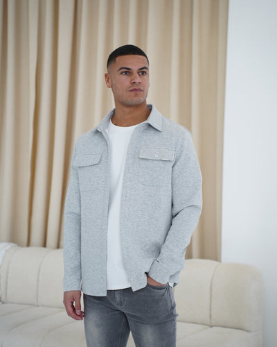Capo Interlock Jersey Overshirt - Grey