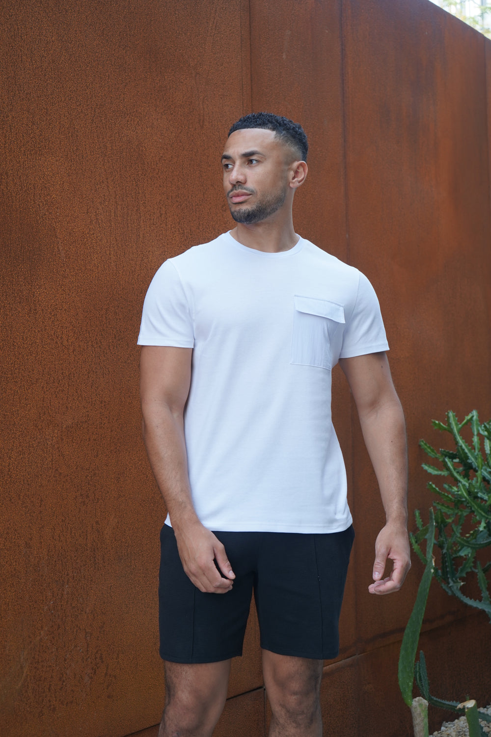 Capo Cargo Pocket T-Shirt - Weiß
