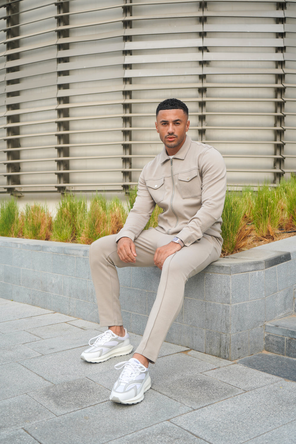 Capo Interlock Jacket - Oatmeal