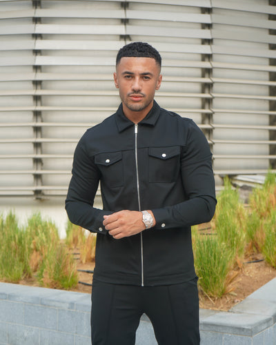 Capo Interlock-Jacke - Schwarz