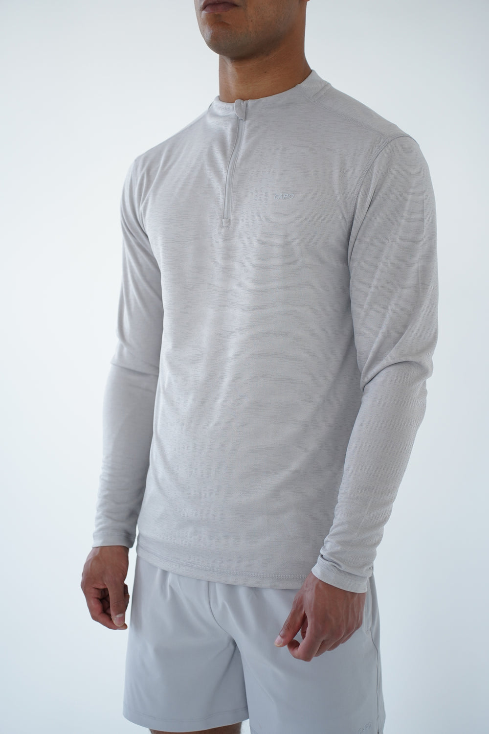 Capo Active Core 1/4 Zip Top - Light Grey