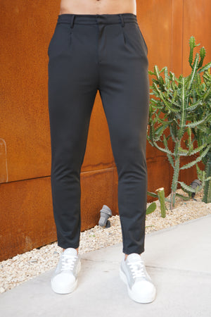 Elegante Hose aus Interlock von Capo - Schwarz
