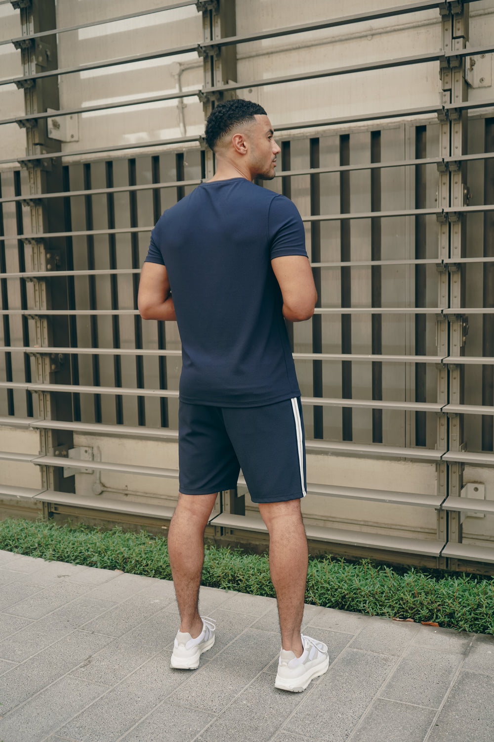Capo Textured T-Shirt - Navy