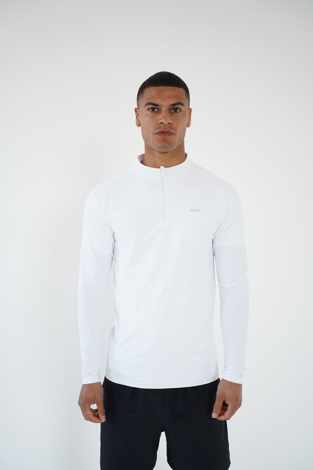 Capo Active Performance 1/4 Zip Top - White