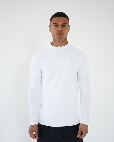 Capo Active Performance 1/4 Zip Top - White
