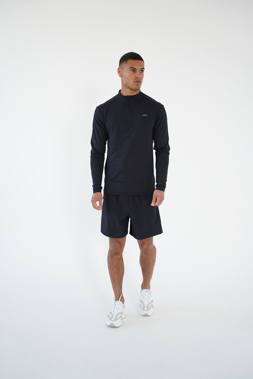 Capo Active Performance 1/4 Zip Top - Black